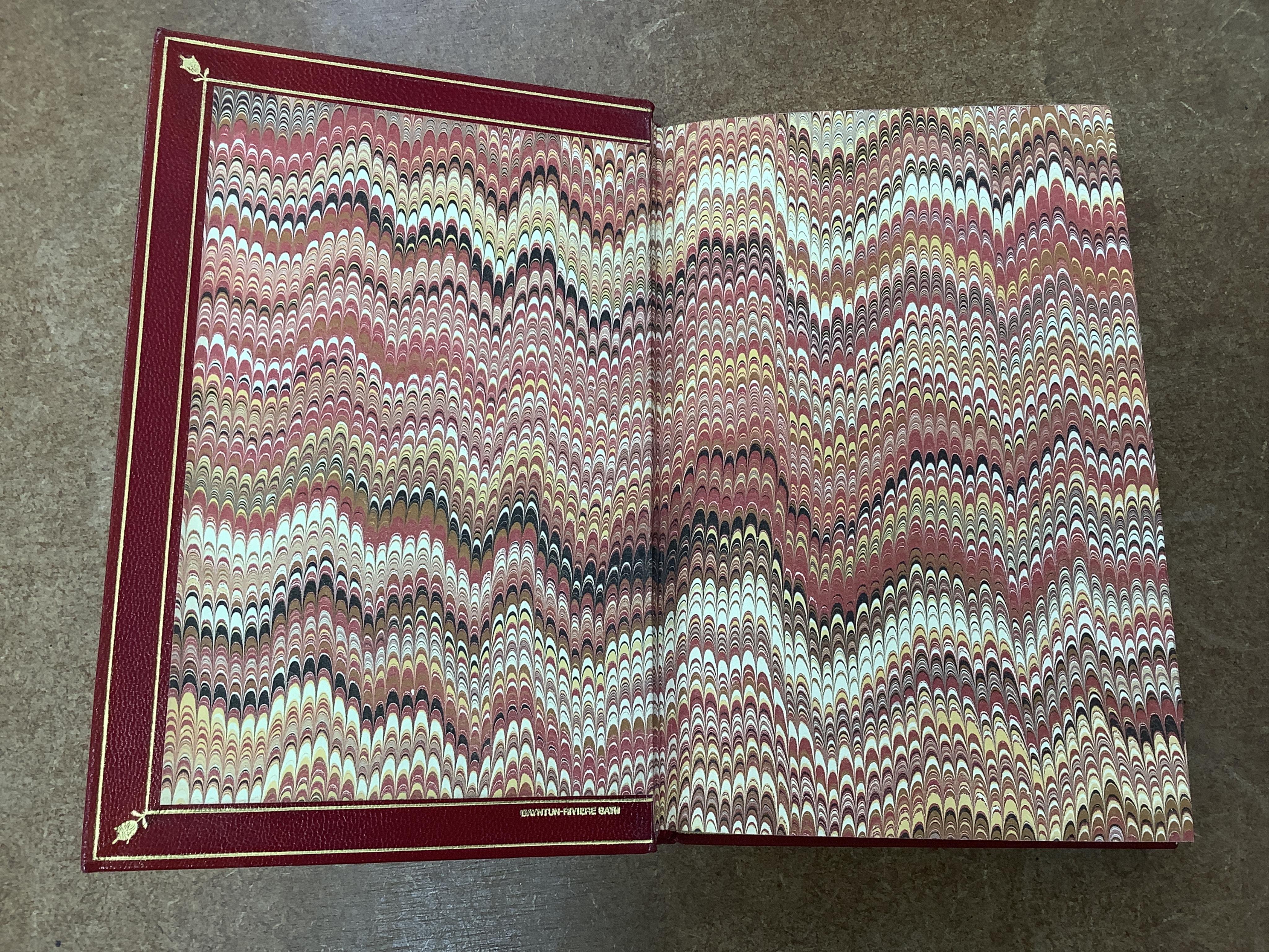 Waugh, Evelyn - Brideshead Revisited: the sacred and profane memories of Captain Charles Ryder ... first edition. half title; rebound gilt ruled red morocco, gilt decorated, ruled and lettered panelled spine, gilt decora